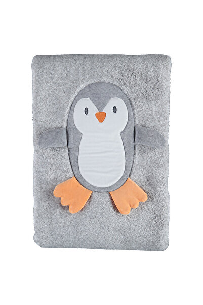 Bibaby Κουβέρτα βρεφική Cute Penguin Grey - Γκρι