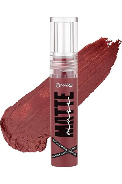 Mars Matte Muse Mousse Lipstick (3ml) (01-LEADING LADY) with Doe-Foot Applica...