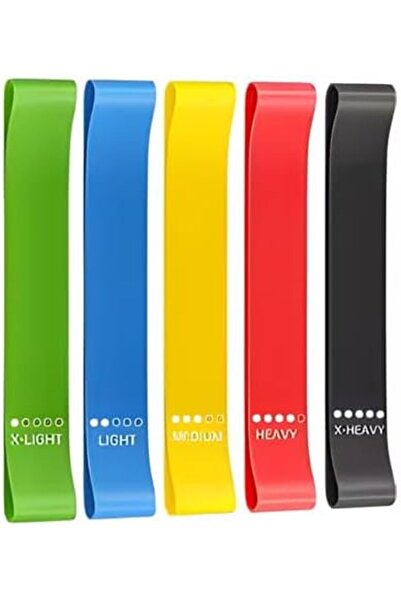 Zaprus Resistance Exercise Bands Set – 5 Level Loop Bands for Home Workout, S...