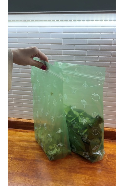 PALPAK Palfresh - Ziplock Refrigerator Bags for Keeping Vegetables and Fruits Fresh, 50 Pieces