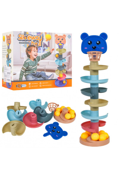 aistoys Joc de asamblare - Tobogan spiralat cu bile pentru bebeluși