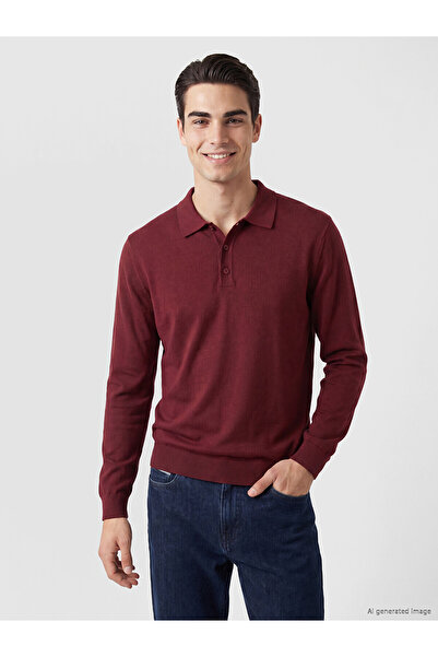 LC Waikiki Nevavm with a Difference from Lcwaikiki Classic Claret Red Knitwea...
