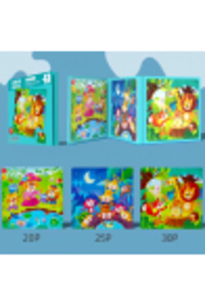 aistoys Puzzle magnetic tip Carte, Natura cu animale, 18x18 cm, 3 ani +