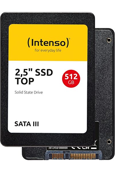 Intenso Yoğun Dahili 2,5" SSD SATA III Üst, 512 GB, 550 MB/sn, Siyah