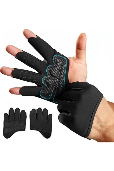 ELEPHANTBOAT ® Partial Weight Lifting Gloves, 3/4 Finger Workout Gloves for M...
