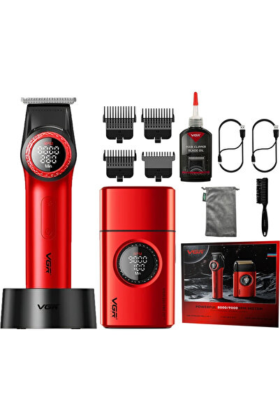 VGR Voyager V-977 & V-377 DLC Bıçaklı Çizim Trimmer ve Sinekkaydı Shaver Seti...