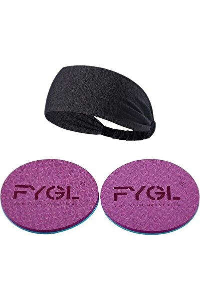 GENERAL Knee Mats 2-Pack with Moisture Wicking Headband - Yoga Knee Pad