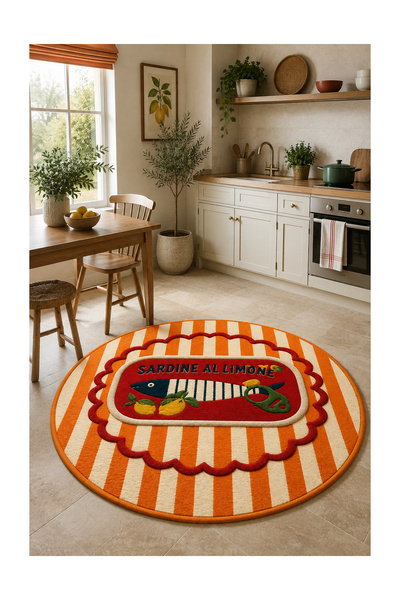 Rugs Modern Halı Rugs Modern Mira Terra Özel Tasarım Bej, Turuncu ve Bordo İn...