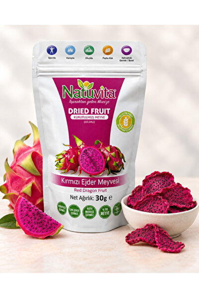 Natuvita Kurutulmuş Kırmızı Ejder Meyvesi Dilimi 30g