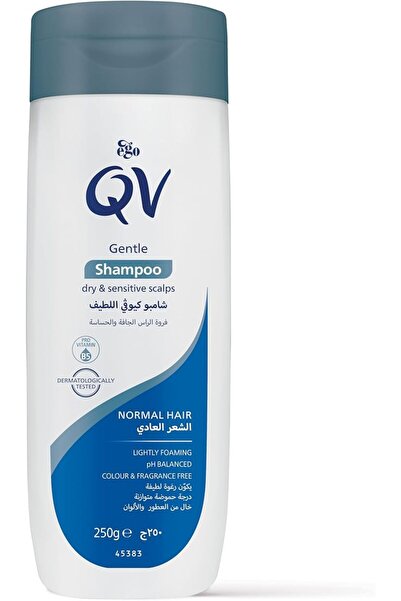 QVT شامبو كيو في جينتل 250 جرام، شامبو خفيف الرغوة ومتوازن الحموضة مصمم للاست...
