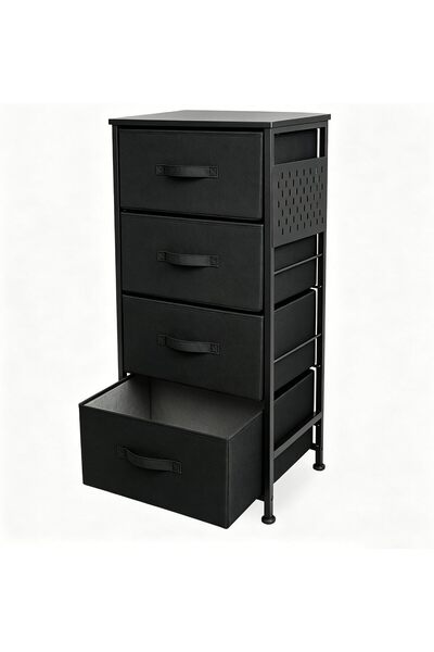 sharpdo 4-Tier Fabric Storage Cabinet, 45 x 30 x 90 cm, Freestanding Dresser ...