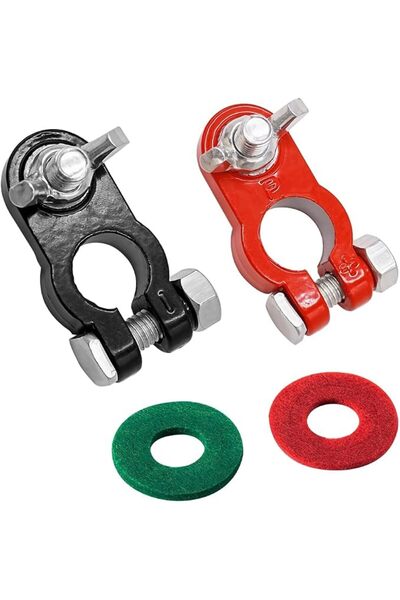 ELEPHANTBOAT ZORBES® Car Battery Terminal Connectors, Positive & Negative Hea...