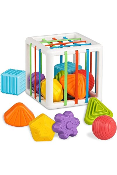 GENERAL Montessori Toys for 1 Year Old, Cube & 6 Sensory Shape Blocks, Baby T...