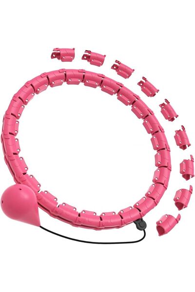ALMEKAQUZ Smart Weighted Fitness Hoops, 2 in 1 Weight Loss Massage Fitness Ci...