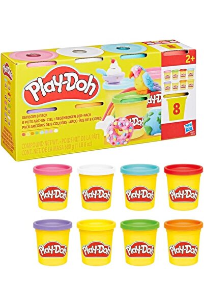 Play Doh مجموعة قوس قزح وزاهية من 8 قطع
