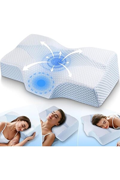 GENERAL Memory Foam Pillow for Neck Shoulder Pain Sleeping, Ergonomic Side Sl...