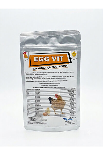 yaşam medikal Egg Vit Kanatlılar İçin Multivitamin 100 GR
