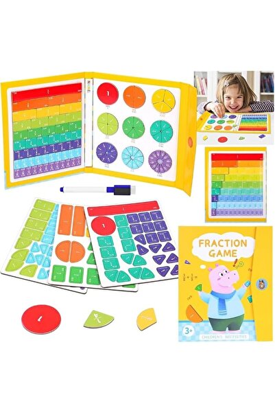 EXCEFORE Magnetic Fraction Puzzle for Kids, Montessori Math Learning Set with...