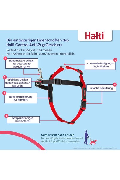 Halti Ham pentru câini cu control frontal, anti-tragere, mărimea M