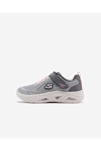 SKECHERS SOLA GLOW 2.0 Küçük Kız Çocuk Açık Gri/Çok Renkli Işıklı Spor Ayakka...