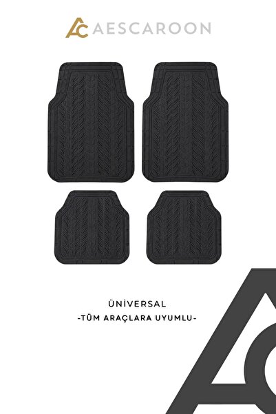 Universal Oto Paspas Seti - Tüm Araçlara Uyumlu 4 Parça Paspas Seti