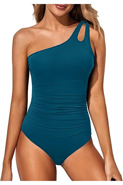 Holipick One Shoulder One Piece Swimsuit for Women Tummy Control Bathing Suit...