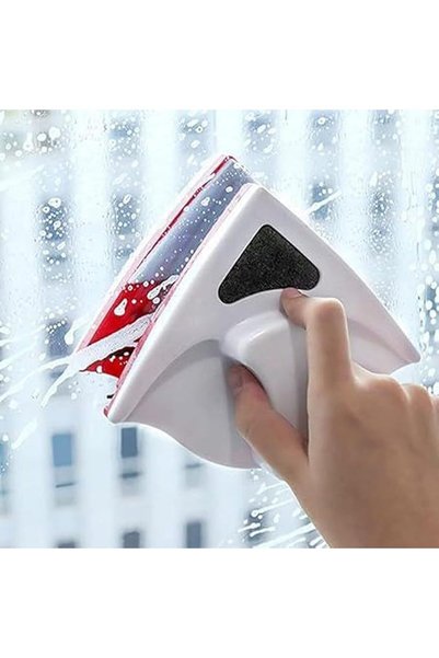 ALMEKAQUZ Window Cleaning Squeegee Tool, Double Sided Magnetic Glass Cleaner ...