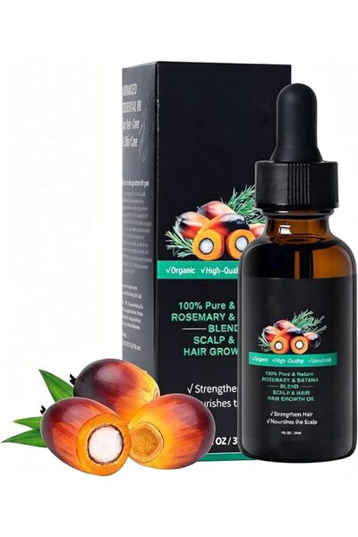 ALMEKAQUZ Organic Hair Growth Oil, Rosemary, Batana Oil for Scalp Hair Streng...