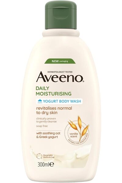 AVEENO Daily Moisturising Yogurt Body Wash (1x 300ml), Gentle Wash with Sooth...