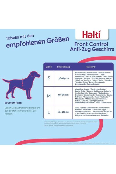 Halti Ham pentru câini cu control frontal, anti-tragere, mărimea M