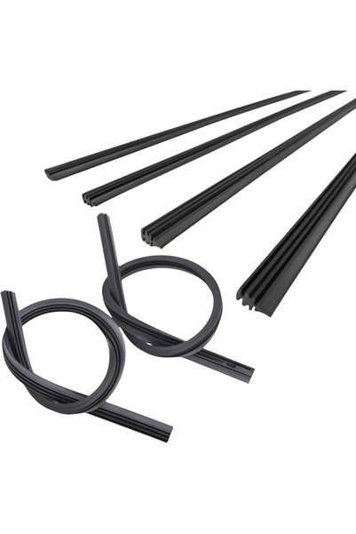 POSICHE 4-Piece Automotive Replacement Windshield Wiper Blades - DIY Frameles...