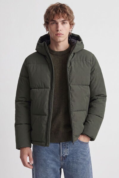 Jack & Jones Erkek Ayarlanabilir Bagcikli Kapüsonlu Puffer Ceket - Galaxy