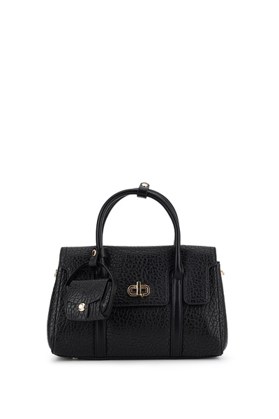 Tamer Tanca Women's Faux Leather Black Shoulder Bag