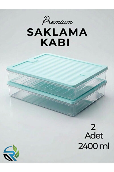 Rika Garden Set of 2 2400 ml Transparent Storage Containers - Refrigerator, F...