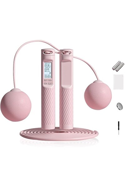 Rightsure حبل قفز، حبل قفز 2 في 1 سلكي ولاسلكي مع عداد LCD، حبل قفز لاسلكي مثقل