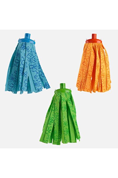 OEM 3x 27cm Rezerve colorate pentru mop (Albastru, Verde, Portocaliu) - 75g f...