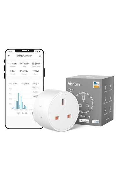 Sonoff WiFi Smart Plug Socket Mini Smart Socket with Energy Power Monitoring ...