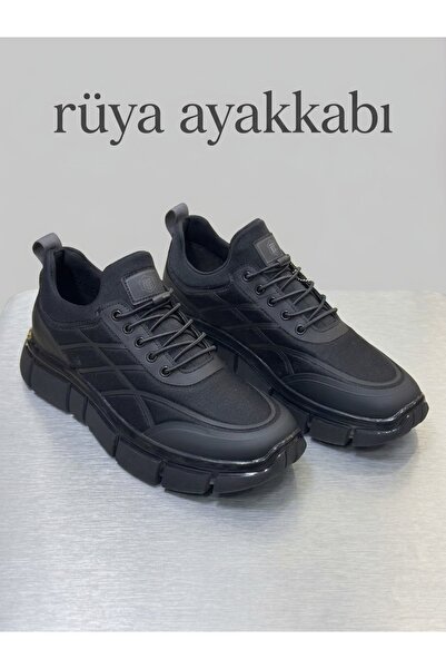 Rüya Ayakkabı Erkek Siyah Yeni Sezon Sneaker Ultra Hafif Esnek Segment Taban ...