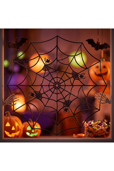 OEM Set 4 panze de paianjen decorative Halloween, pentru colturi, 30 x 30 cm,...