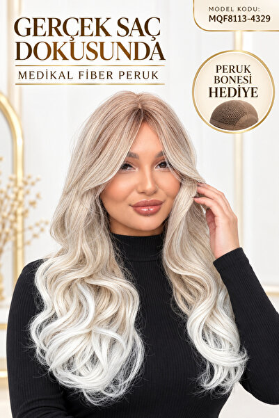 Suzan Peruk Gerçek Saç Dokusunda Medikal Peruk Tepe Kısmı Baş derisi Cilt Gör...