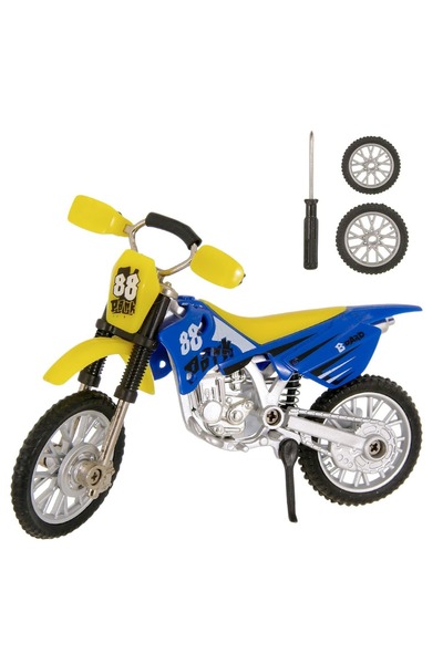 OEM Mini motocicletă de teren de jucărie # 8 - Albastru și Galben, înălțime 8...