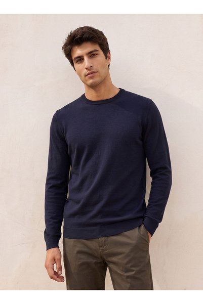 FAV Basic Crew Neck Textured Sweater