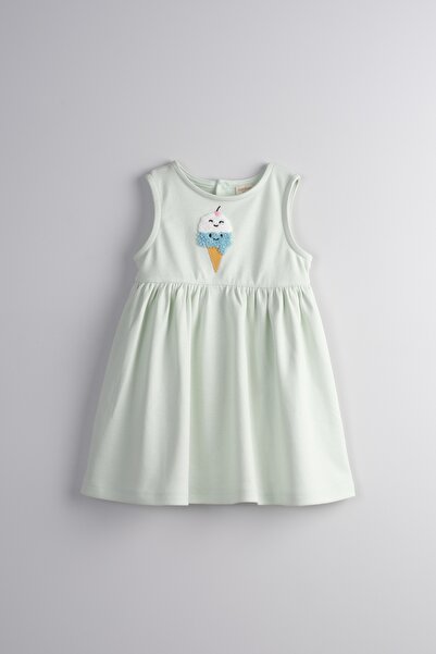 Bondberro Interlock Fabric Embroidered Baby Girl and Child Dress 100% Cotton ...