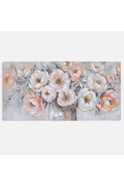 OEM Pictură în ulei florală pe pânză cu relief, 120X60x2.8cm