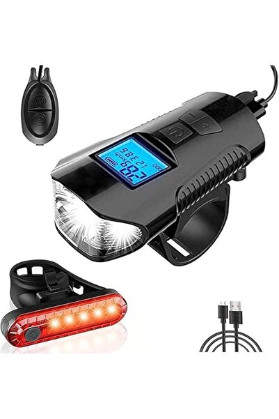 GENERAL USB Rechargeable Bike Light & Tail Light, Bicycle Front Headlight wit...