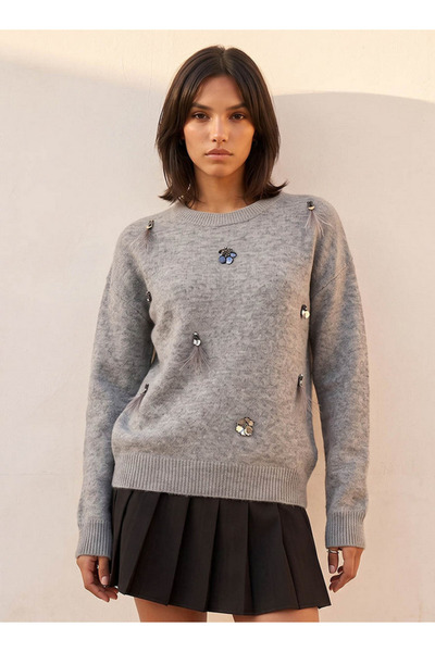 FAV Youth Embellished Crew Neck Sweater