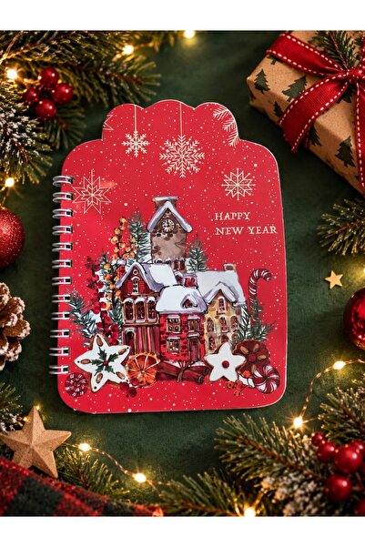 4nio New Year's Village Mini Shaped Notebook