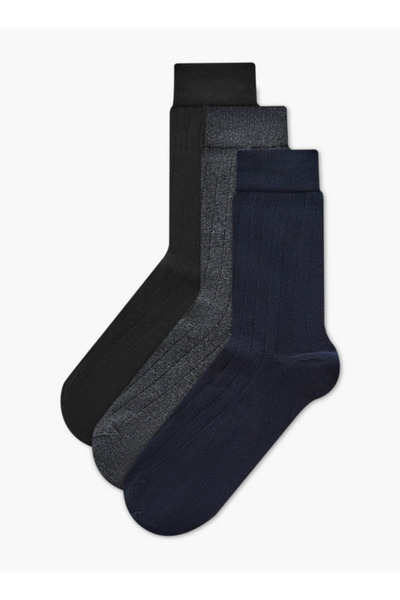 FAV Men Ribbed Socks Crew Length - Set of 3