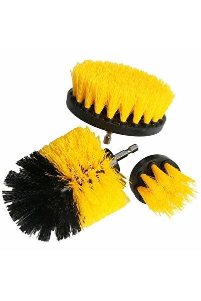 Aptel Set 3 perii de curatat suprafete, rotative, prindere la bormasina, plastic