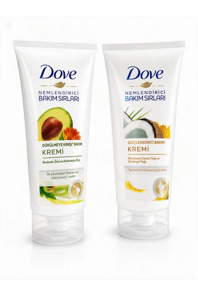 Dove Hair Care Cream - Avocado Anti-Hair Loss & Coconut Strengthening Cream S...